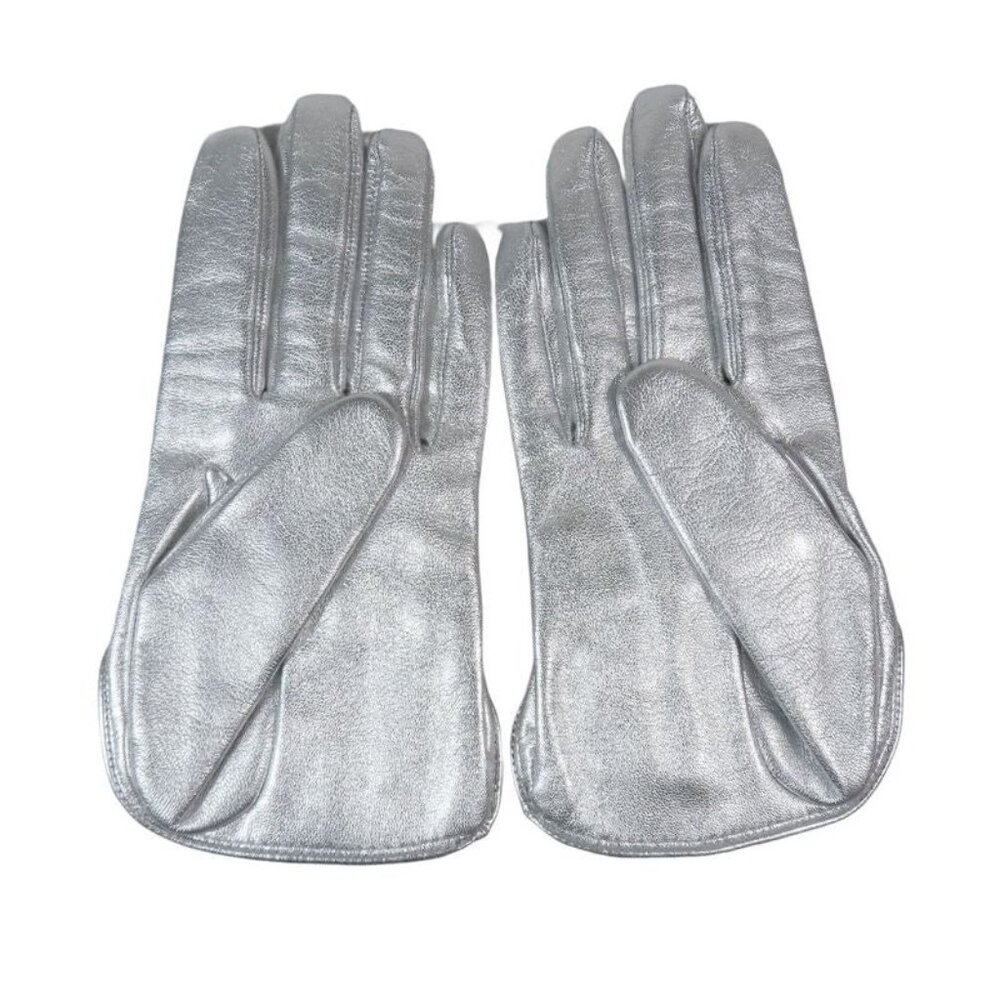 Christian Dior Lamb Leather Gloves Logo & Pearl Chain Charm 7 - Picture 3 of 8